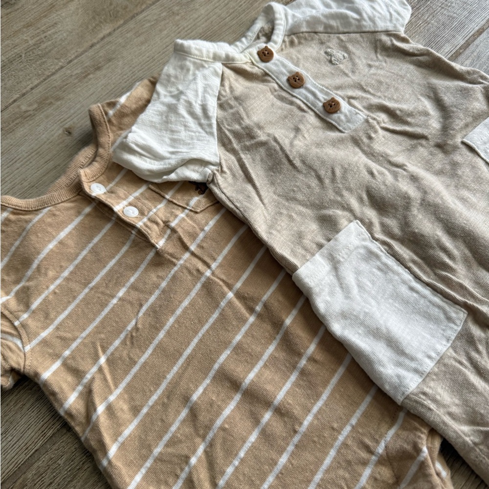 Stylish Kids Tan and Cream Bodysuits